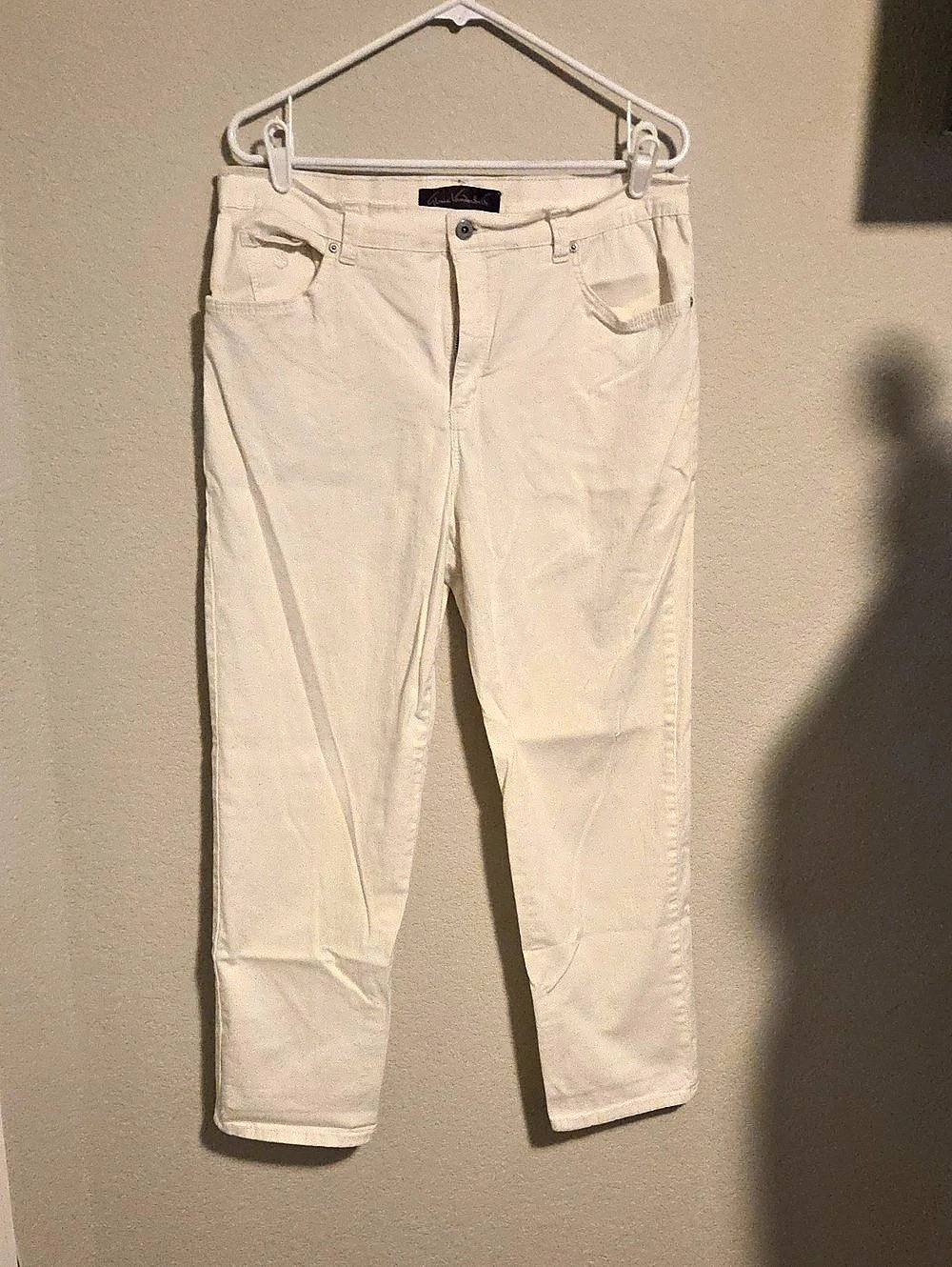 Gloria Vanderbilt Amanda White High Rise Tapered Jeans 16P Petite